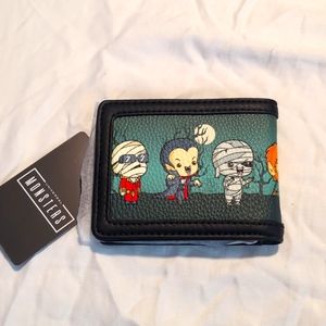 LOUNGEFLY Universal Monsters Chibi Group Bifold Wallet